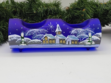 Teelichthalter für 2 Lichter in Dunkelblau